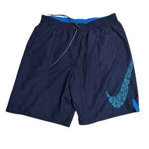 Nike Swim Men's JDI Swoosh 9" Midnight Navy Volley Shorts - Size M